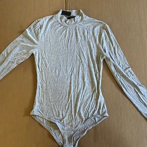 ambiance grey mockneck bodysuit